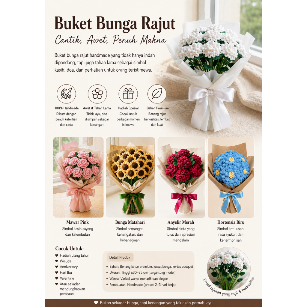 Crochet Flower Bouquet