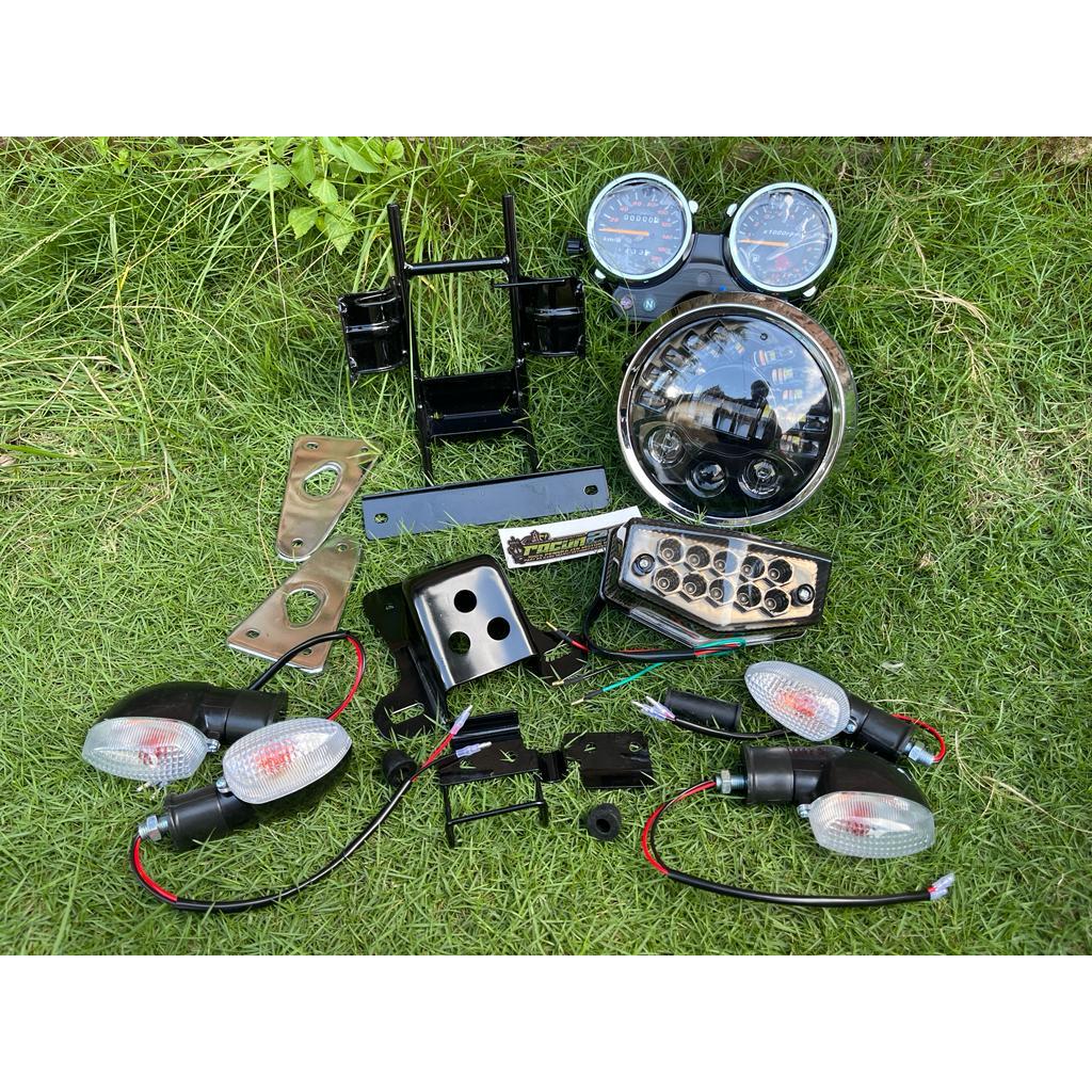 Paket set lampu depan Rx King new peredam