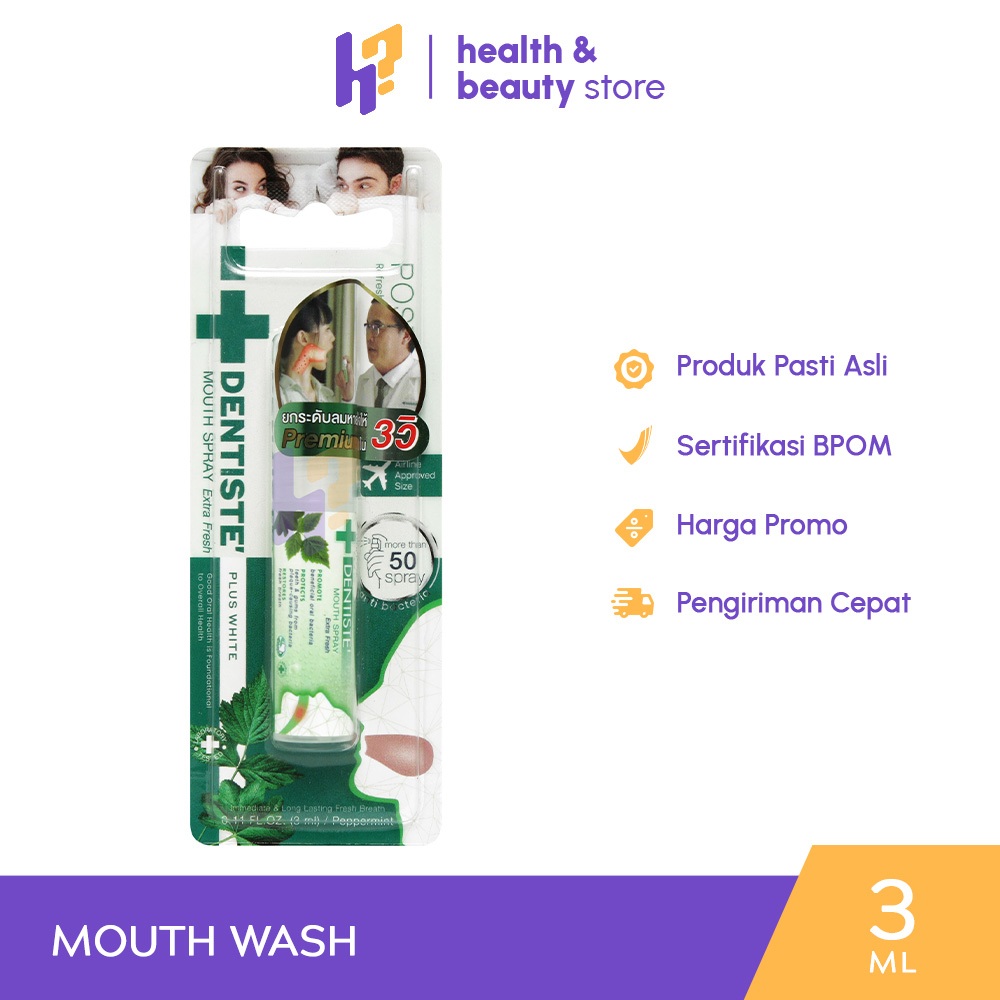 DENTISTE MOUTH SPRAY EXTRA FRESH 3ML | SEMPROTAN BAU MULUT, PENGHILANG BAU MULUT, ANTI BAU MULUT