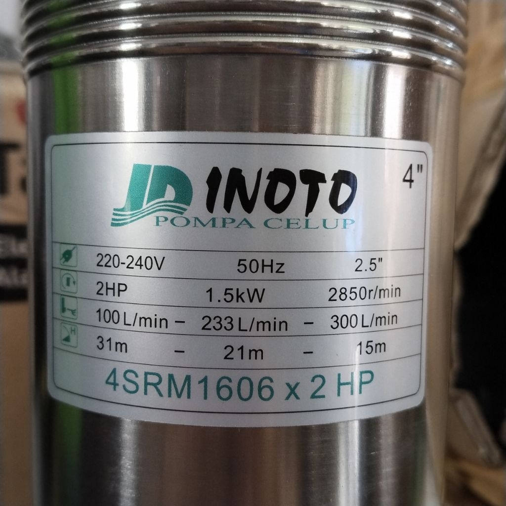 Pompa Submersible Sible sibel Inoto 4in 4" 4 dim 4dim 4 in Pompa Celup + CONTROL BOX + KABEL Pompa s