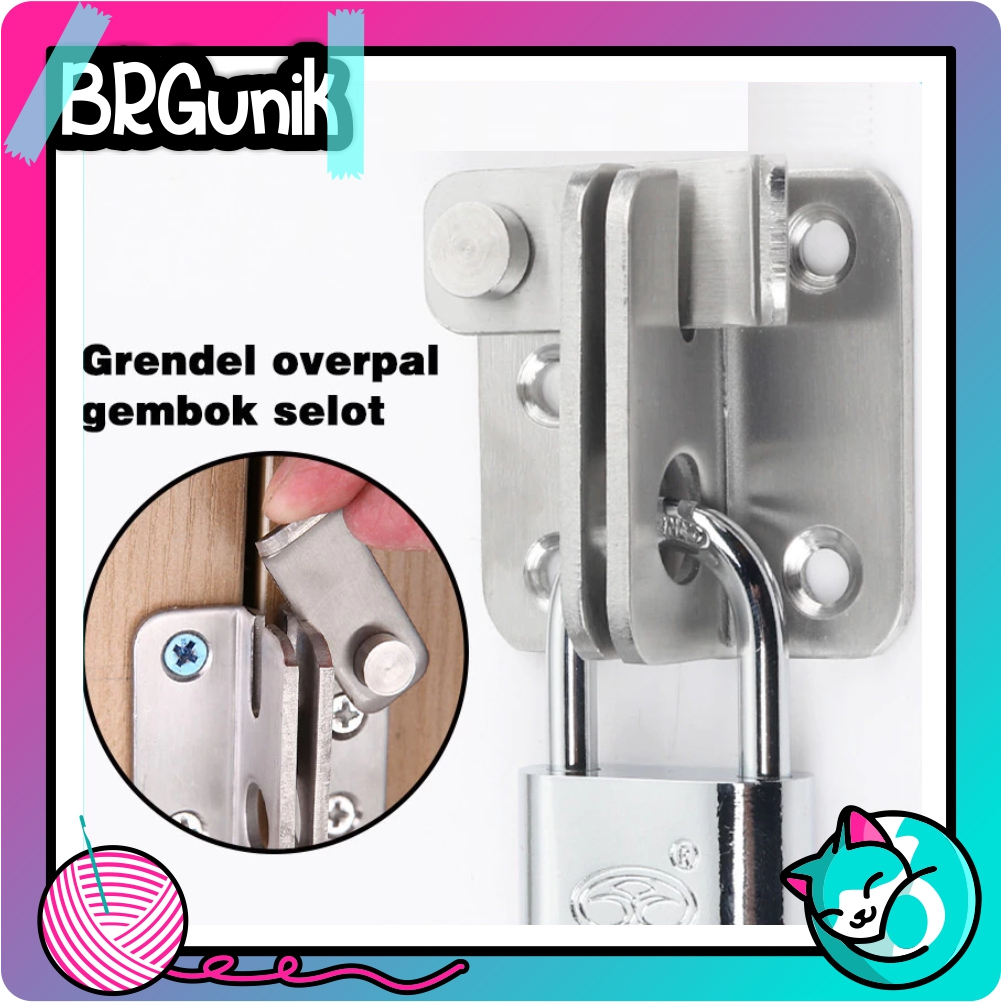 BRGUNIK Kunci Geser Pintu / Selot Slot Gembok / Slot pintu Geser/ Cantolan Grendel / Pintu Cantolan 
