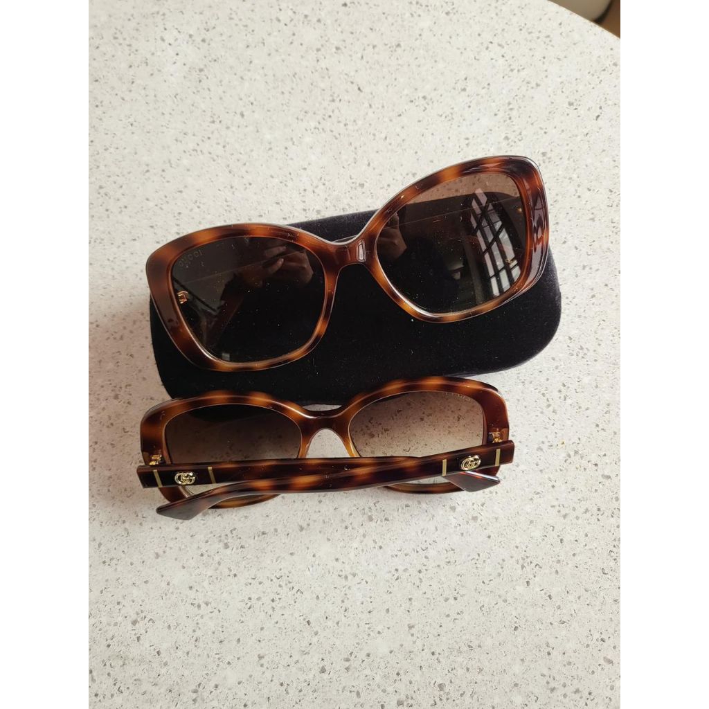Ready Gucong Brown Square Ladies Sunglasses GG'0762S 002 56 - *2.350k*