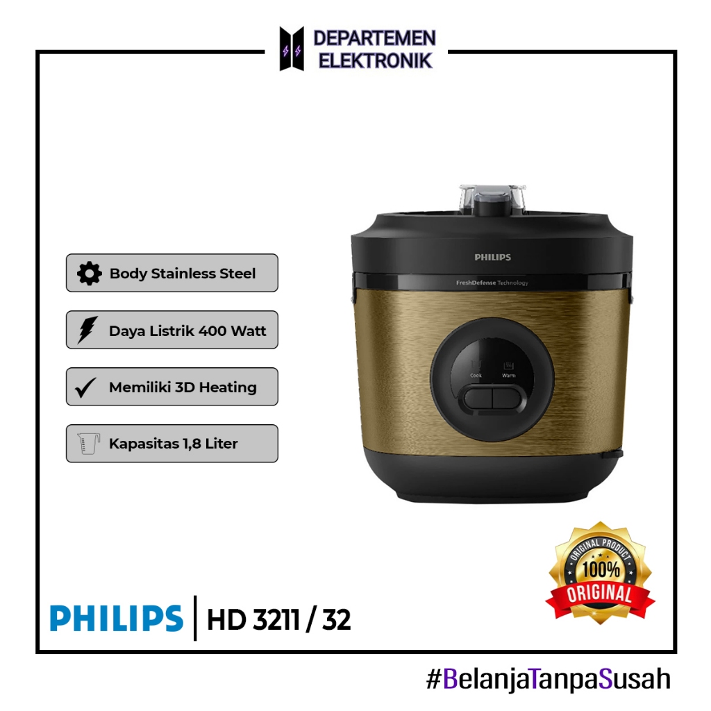 RICE COOKER PHILIPS 3211/32 STAINLESS STEEL 1.8L