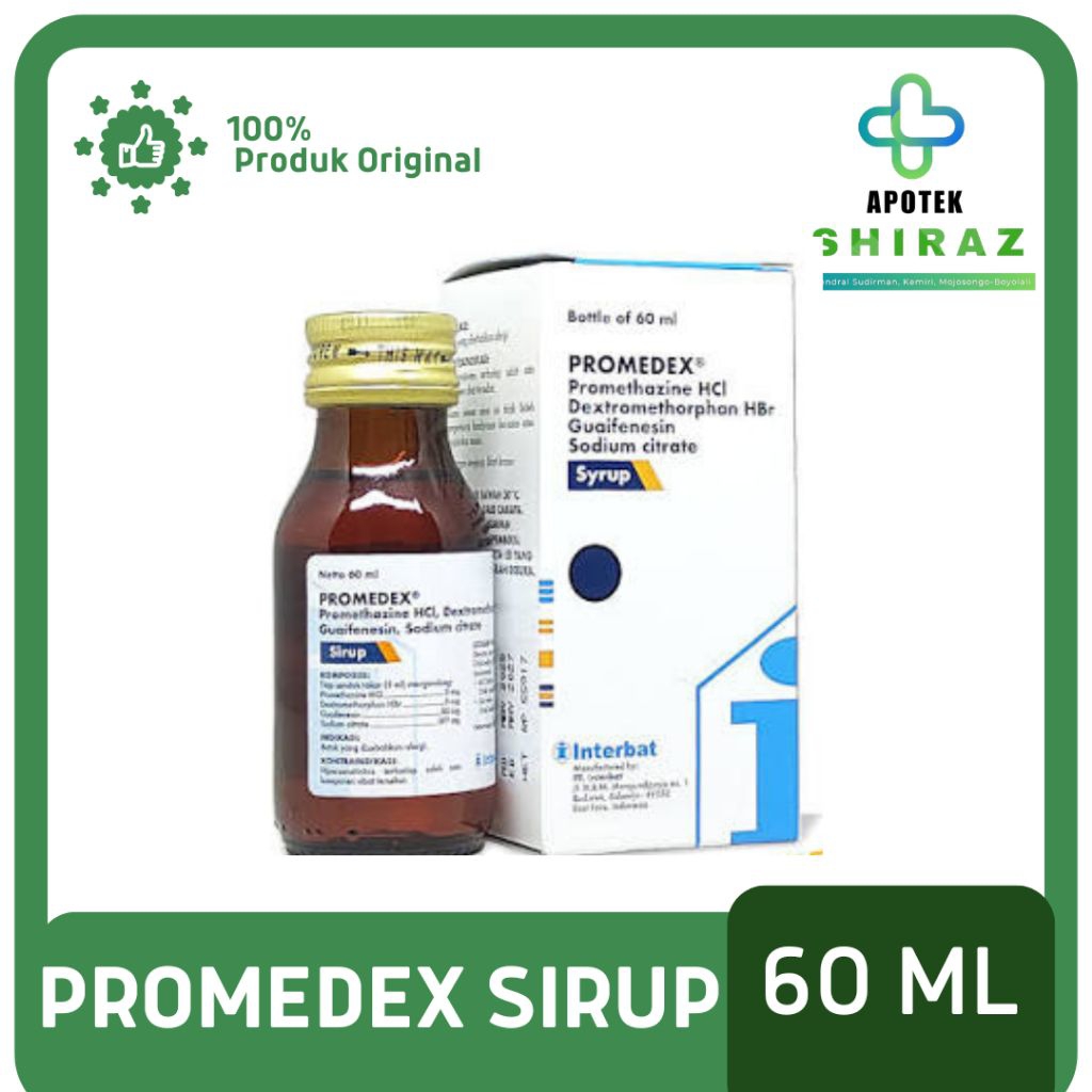 Promedex Sirup 60 ML - Obat Batuk Berdahak dan Batuk Kering Akibat Alergi