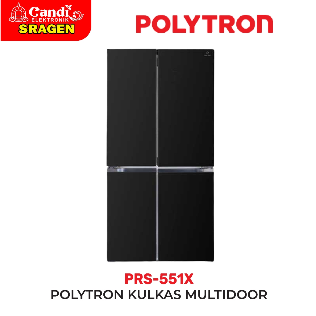 POLYTRON Kulkas Multidoor 4 Pintu 548 Liter Inverter Deodorizer - PRS-551X