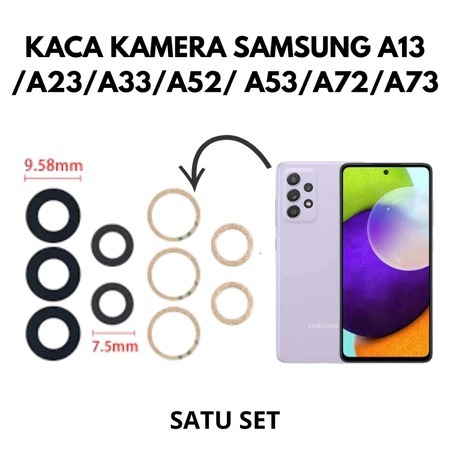 Lensa Kaca Pengganti Kamera Belakang Sparepart SAMSUNG GALAXY A52 A525 / A52S / A72