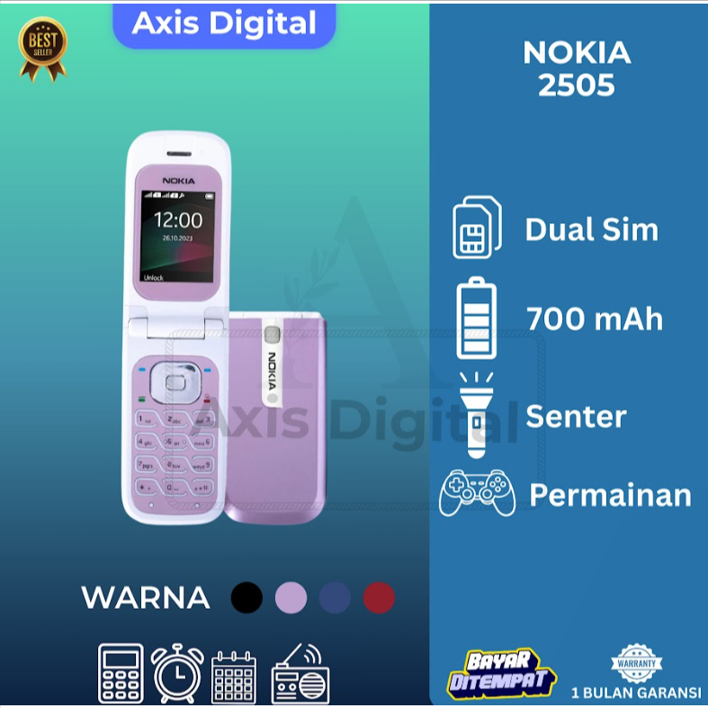 NOKIA Hp 2505 Jadul Flip Kecil Dengan Warna Bagus Dan Murah