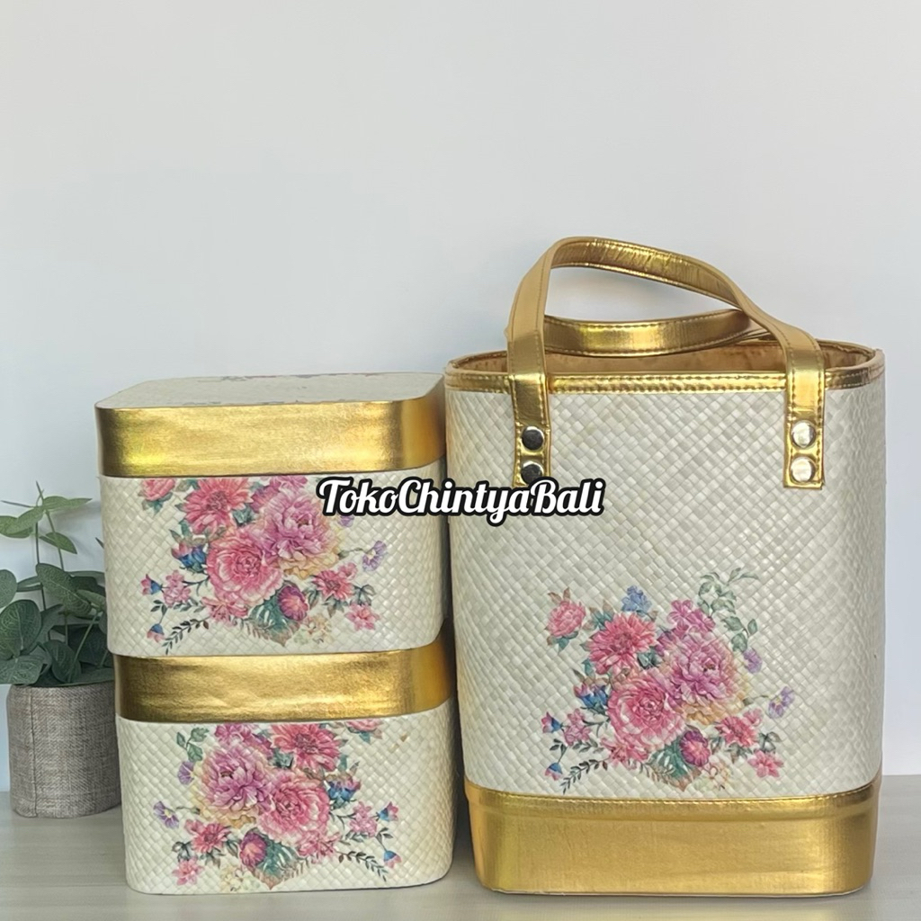Keben Pandan Set Tas Keben Pandan Set 2 Nama Ukuran Anak Keben 20 cm x20 cm