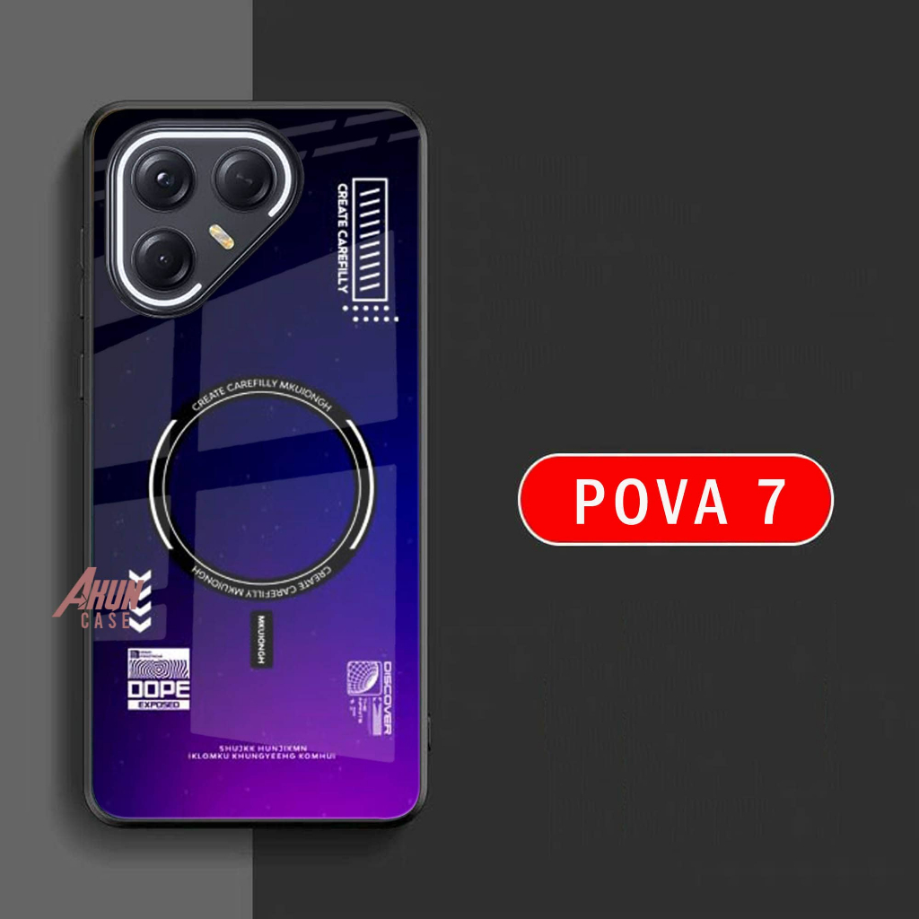 Softcase Glass Kaca Tecno Pova 7 -  Casing Hp Terbaru - Case Hp Tecno Pova 7 Softcase Tecno Pova 7  