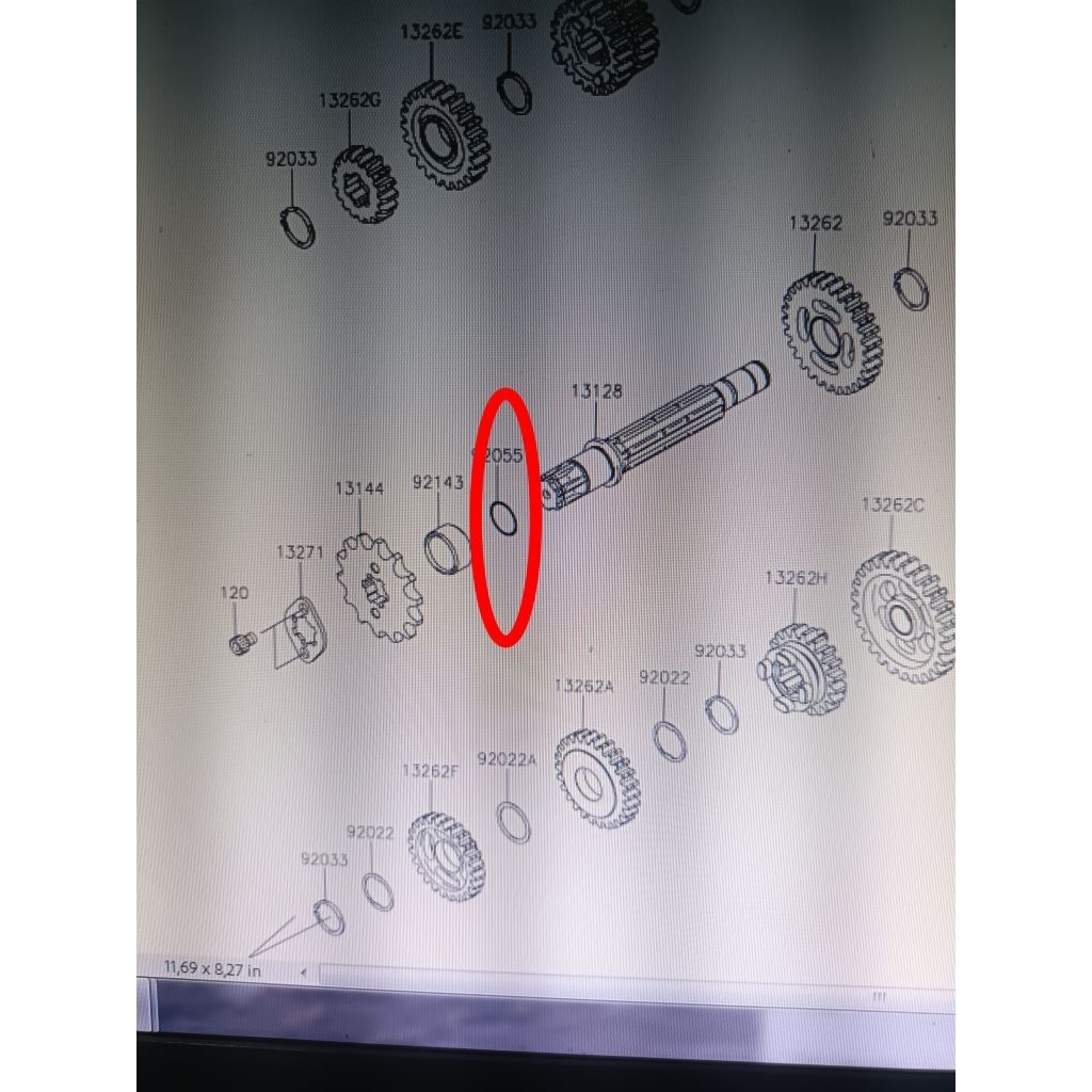 karet oring seal as gigi tarik ninja ss ninja R RR