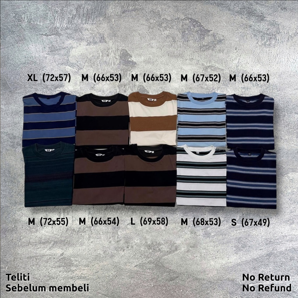 T-Shirt Uniqlo U Garis Salur