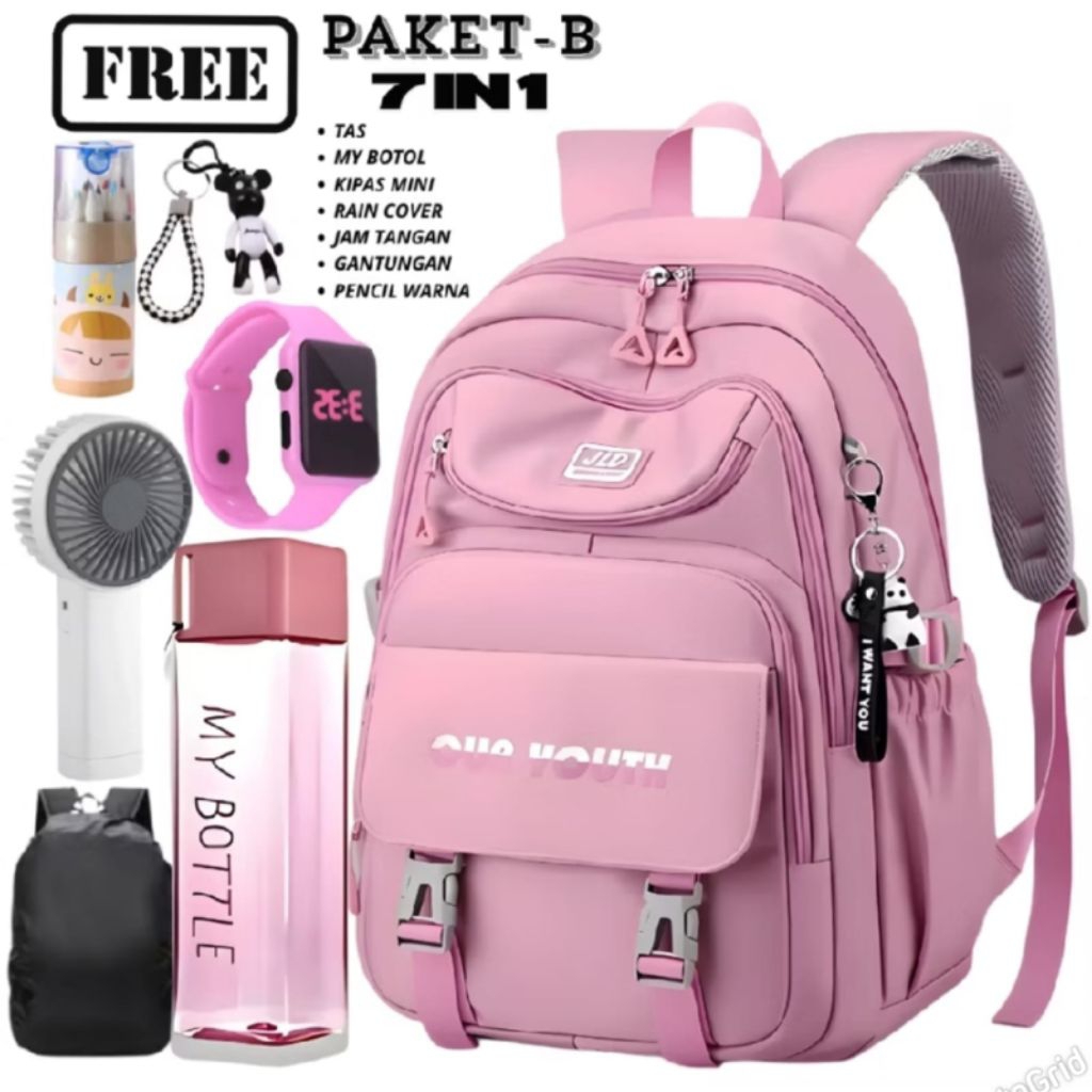 Tas ransel anak laki laki dan perempuan tas anak sekolah ouryouth tas anak fashion Korea terbaru