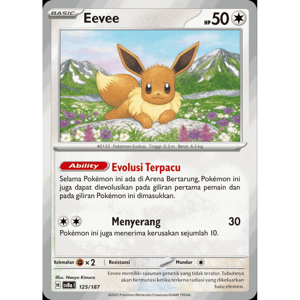 Tcg Pokemon Eevee #125