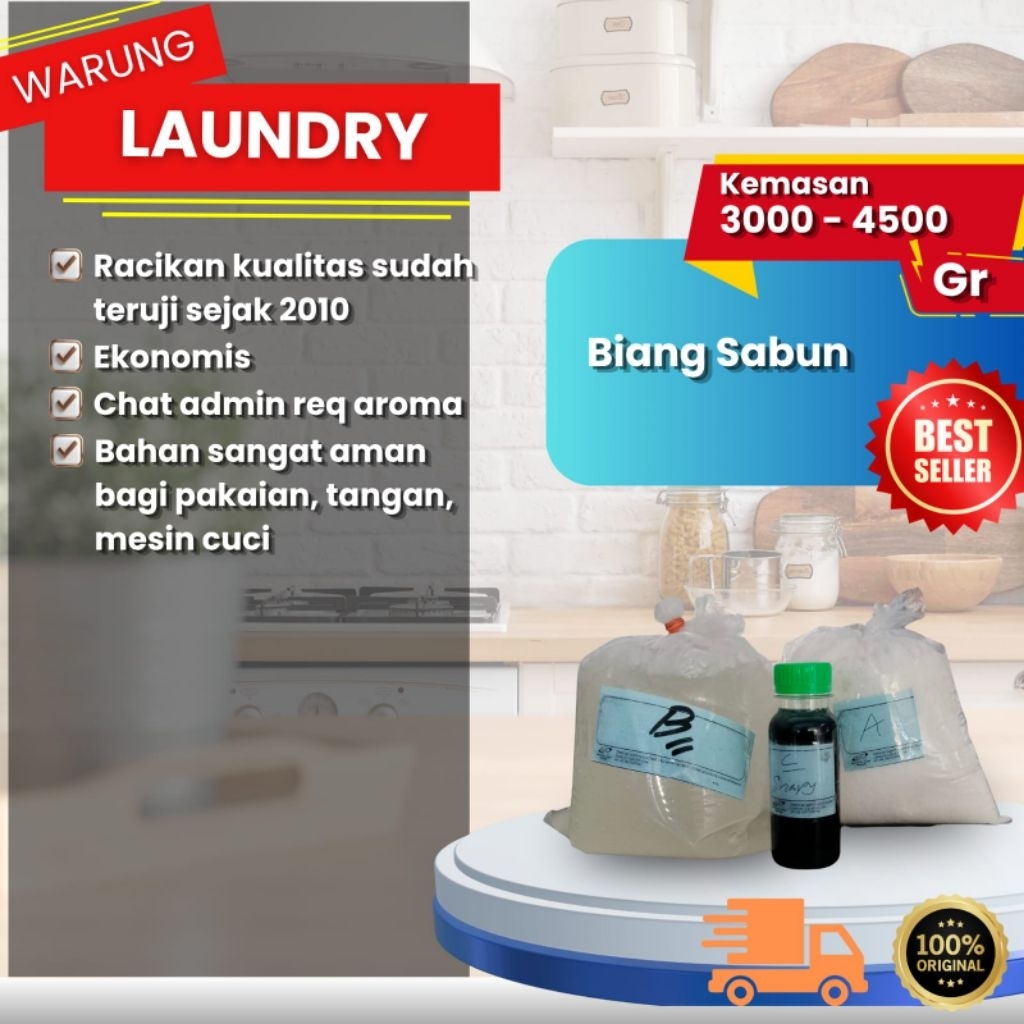 BIANG DETERGEN/KOMPOSISI DETERGEN/PAKET PEMBUATAN DETERGEN