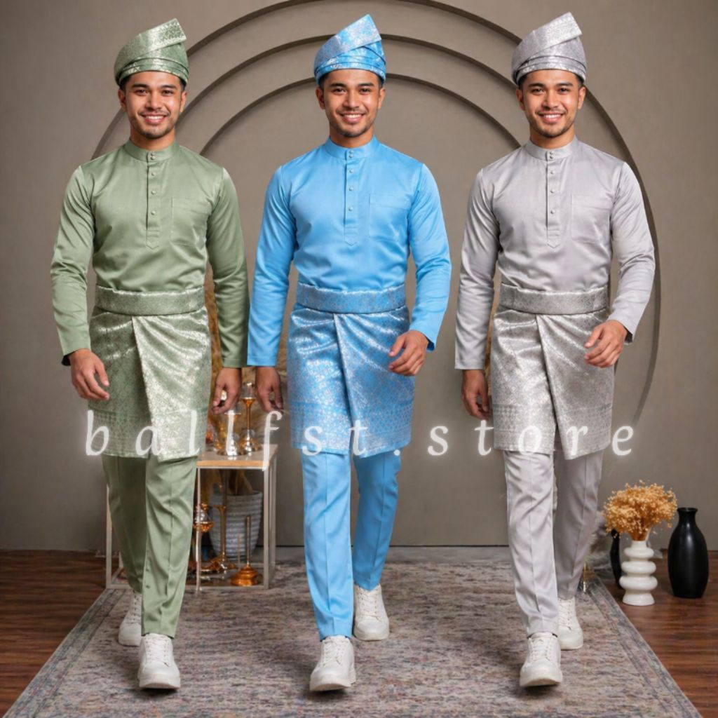 [BEST SELLER] Baju Melayu Pria Modern | Setelan Kurung Melayu Mewah & Gagah