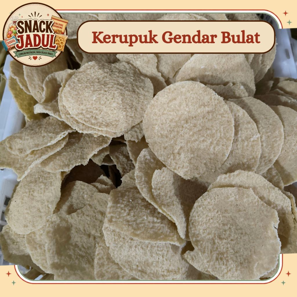 Kerupuk Gendar Bulat Mentah 1 Kg
