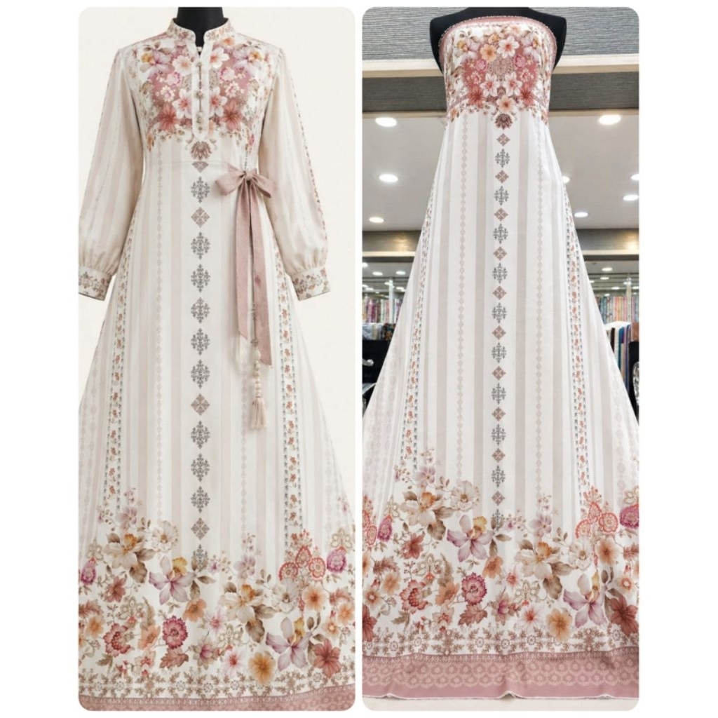 kain chiffon silk / sifon sutra motif