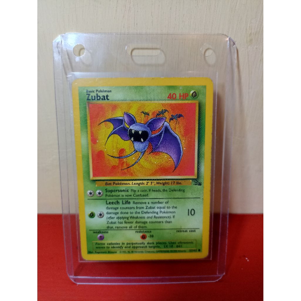 Kartu Pokemon Vintage Zubat base set th 1999