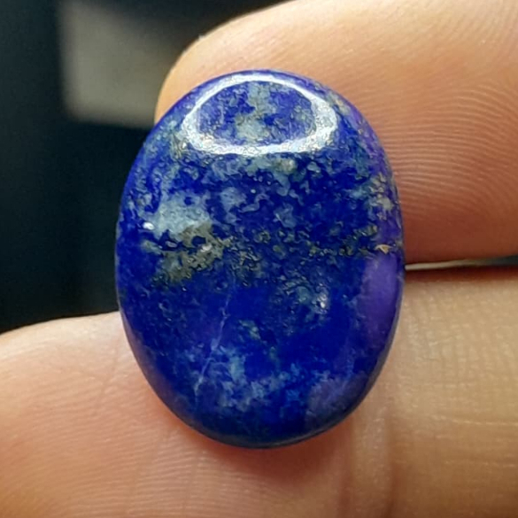 Natural Lapis Lazuli Dim: 19.3 x 14.6 x 4.5 mm 11.4 Ct Biru NTD Oval Cabochon Code A639