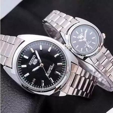 ( BISA COD ) JAM TANGAN PASANGAN PRIA WANITA RANTAI STAINLESS STEEL ANTI AIR // JAM TANGAN COUPLE TE