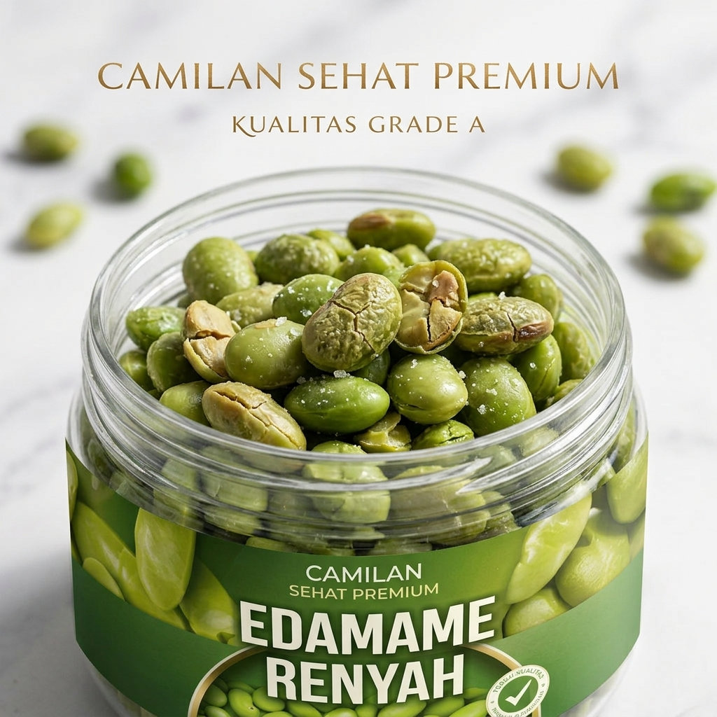 Edamame Crunch Paket Hemat 3 PCS Snack Diet Protein Tinggi Camilan Sehat Rendah Kalori Halal Keripik