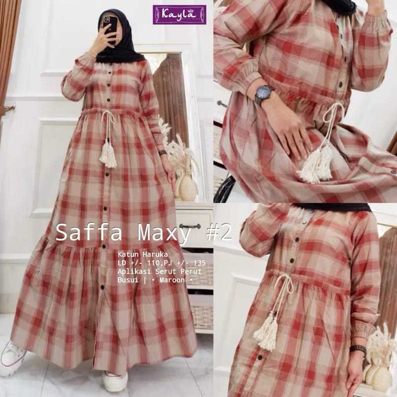 Gamis Rayon Premium  Gamis Rayon Diamond  Gamis Motif Kotak Kotak