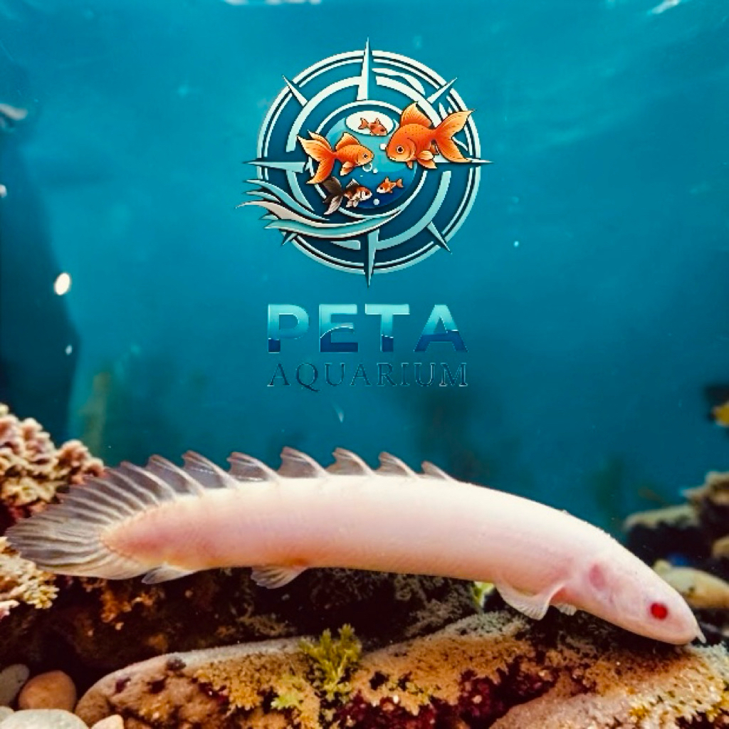 INSTANT SENEGALUS ALBINO (PALMAS) 10-12cm IKAN PURBA TANKMATE PREDATOR
