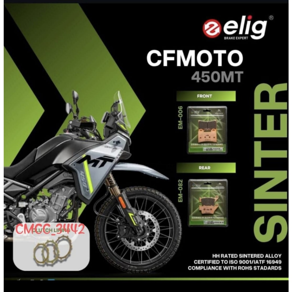 Elig Sinter Kampas Rem CF Moto 450MT - Kampas Rem CF Moto