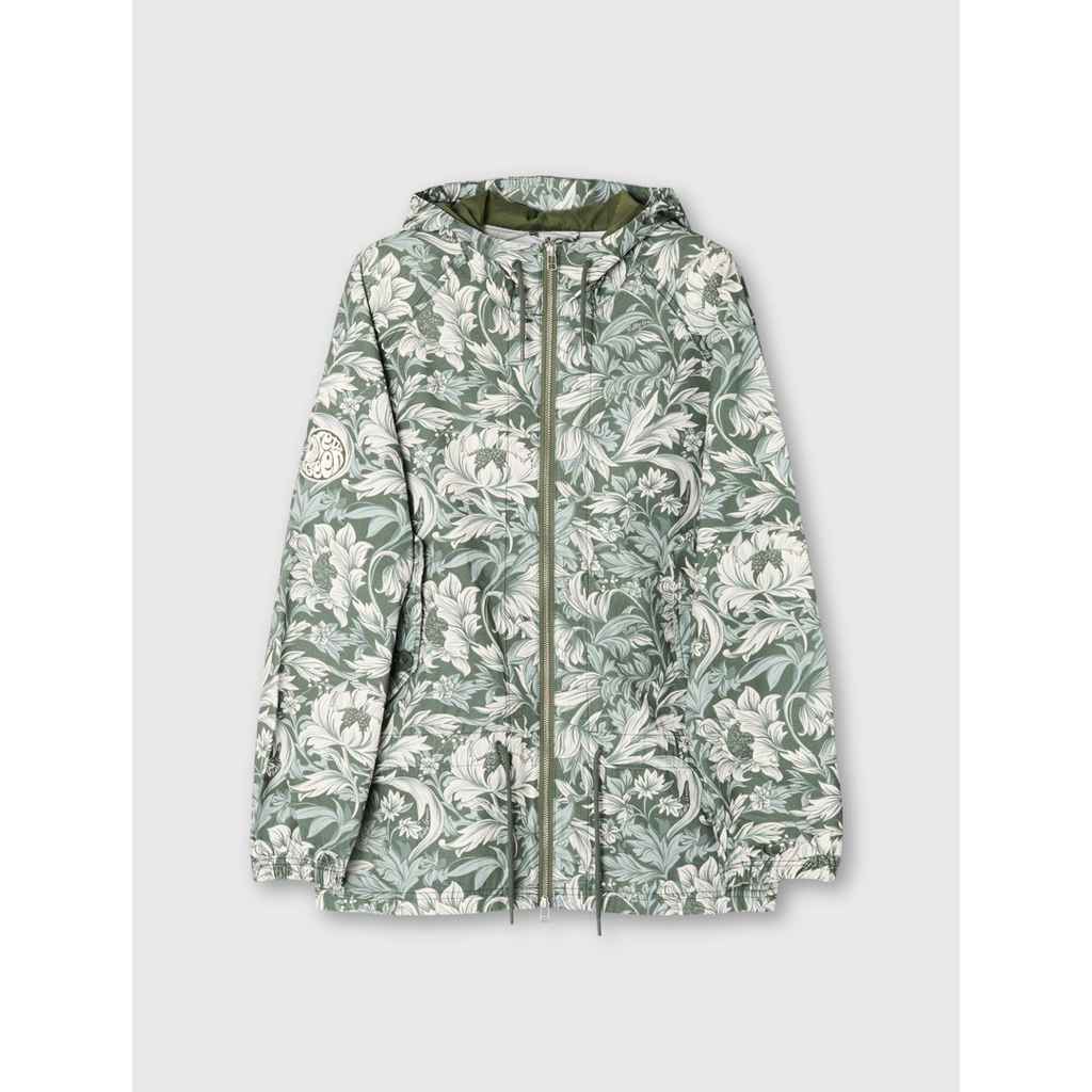 Pretty Green Bostall Printed Hooded Jacket In Green