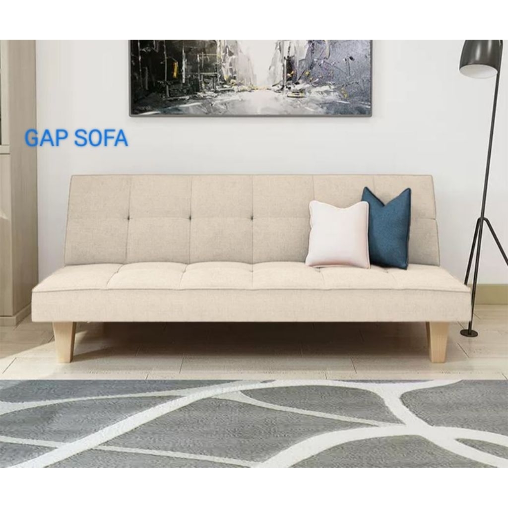 Sofa Bed + Bantal 2 pcs / Sofa Lipat 3 seater / Sofa Bed Minimalis