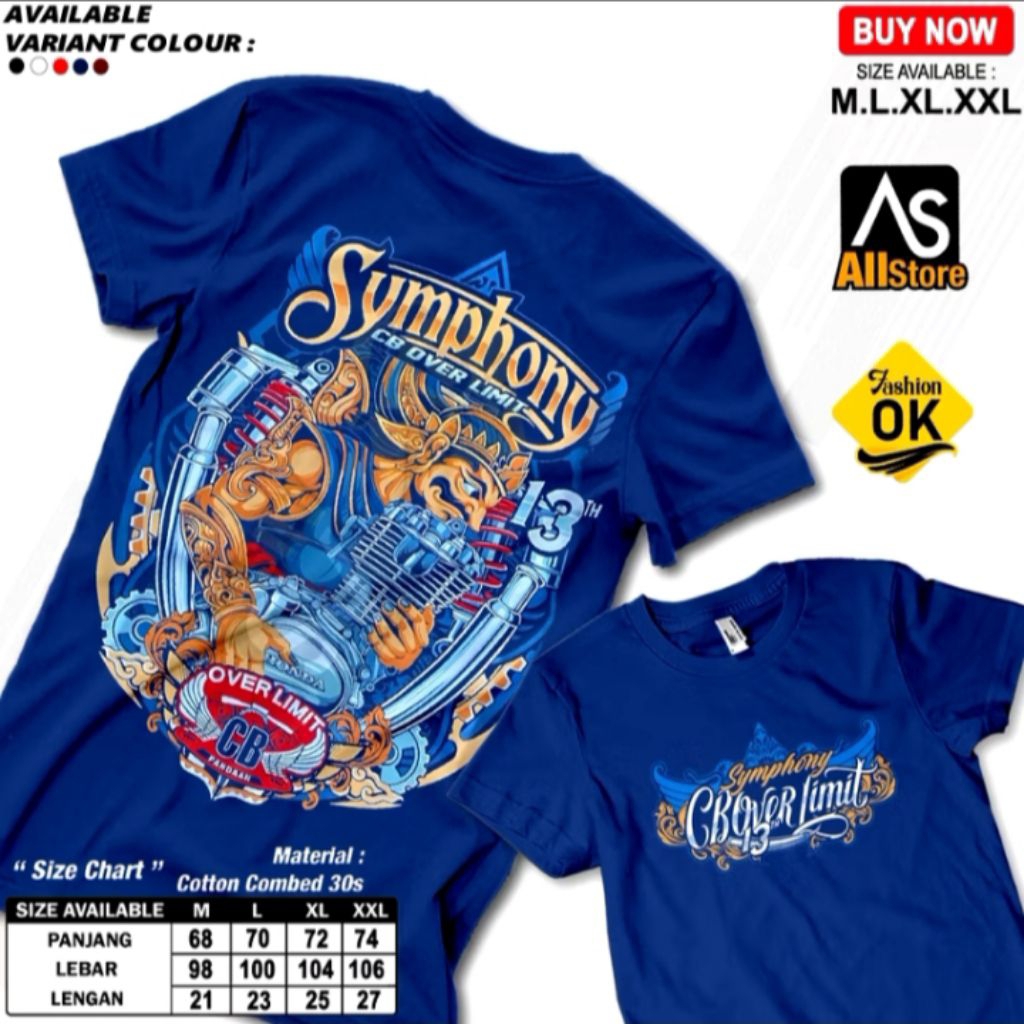 kaos acara symphony cb over limit pandaan 13 tahun