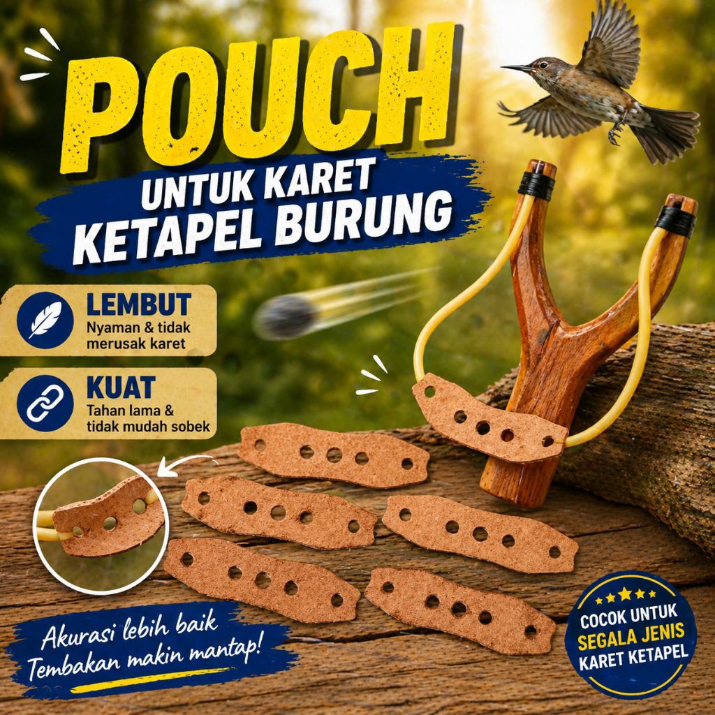 pouch karet ketapel burung untuk olahraga melatih fokus