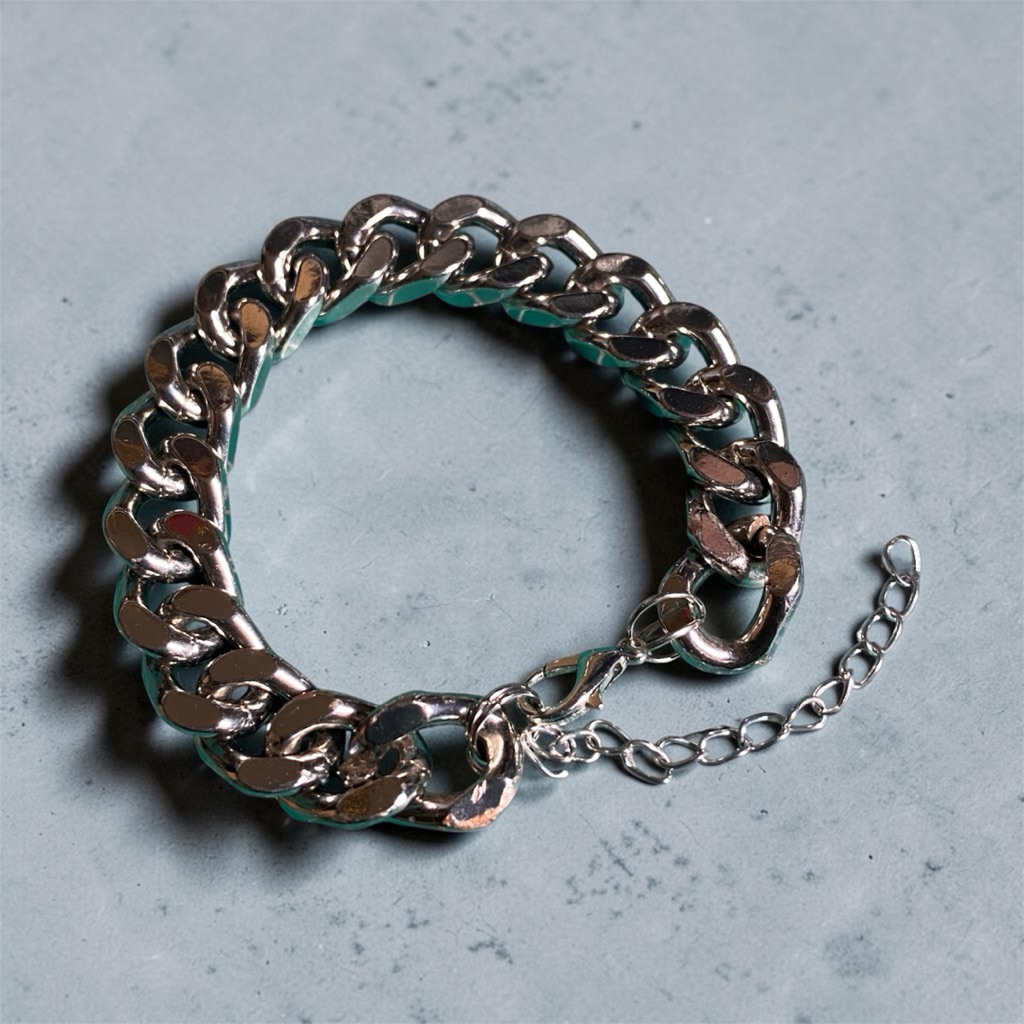 Gelang Rantai Besar Pria Stainless Steel 12 mm Adjustable | Gelang Rantai Skena Kalcer | Lumaku