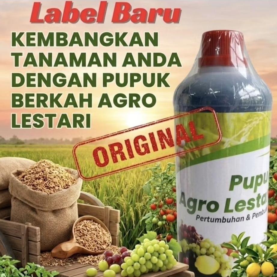 PUPUK AGRO LESTARI ORIGINAL - PUPUK ORGANIK CAIR PELEBAT BUAH SAYUR BUNGA TANAMAN