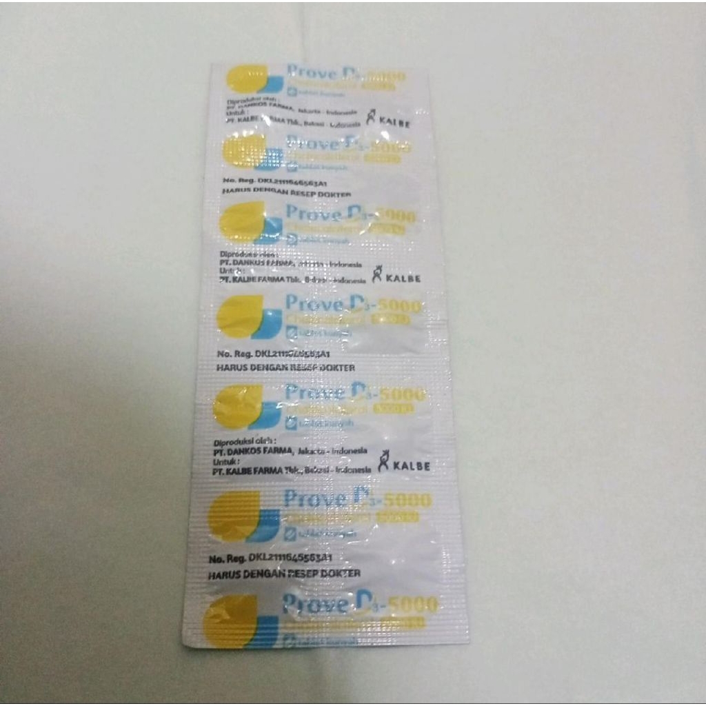 tersedia terlarisss termanisss & original suplemen prove d3 5000 iu vitamin D3 || strip @10 tab