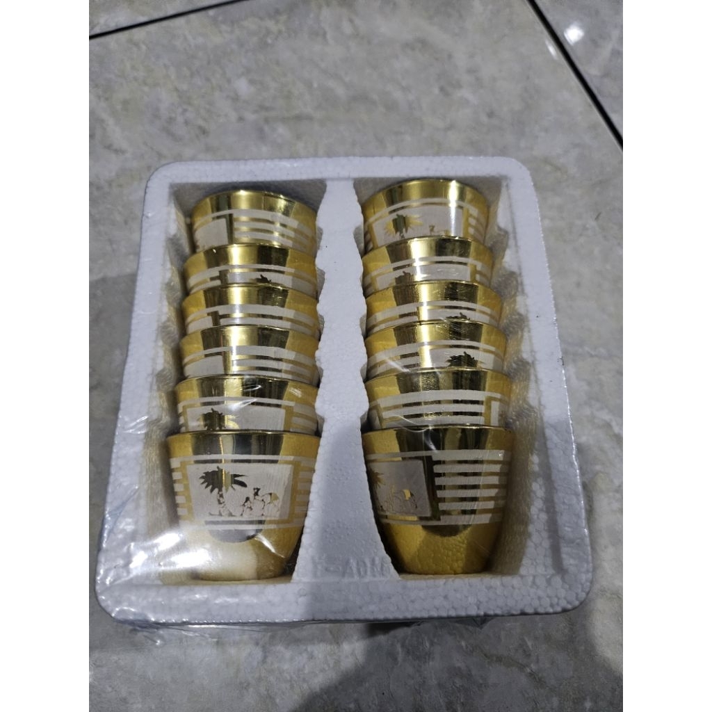 Gelas Zamzam Emas Cawan Gold