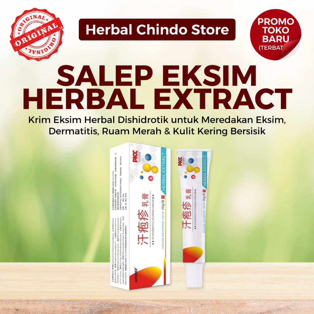 Salep Eksim Herbal Extract Dishidrotik 20gr - Salep Gatal Eksim Bintik Air Anti Bakteri Radang Kulit