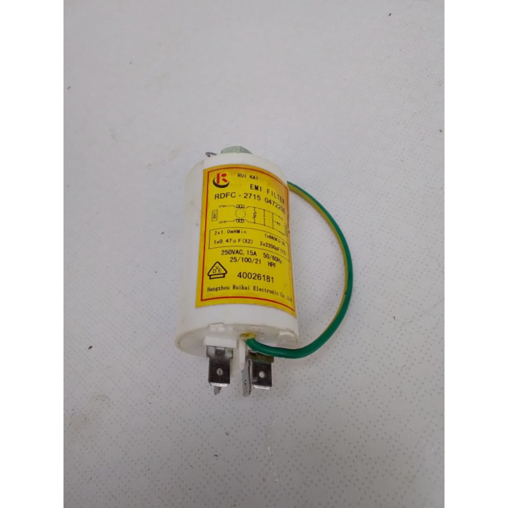 EMI FILTER MESIN CUCI SAMSUNG FRONT LOADING 6,5 KG WF8650NHW (ORIGINAL COPOTAN)RUI KAI
EMI FILTER
RD