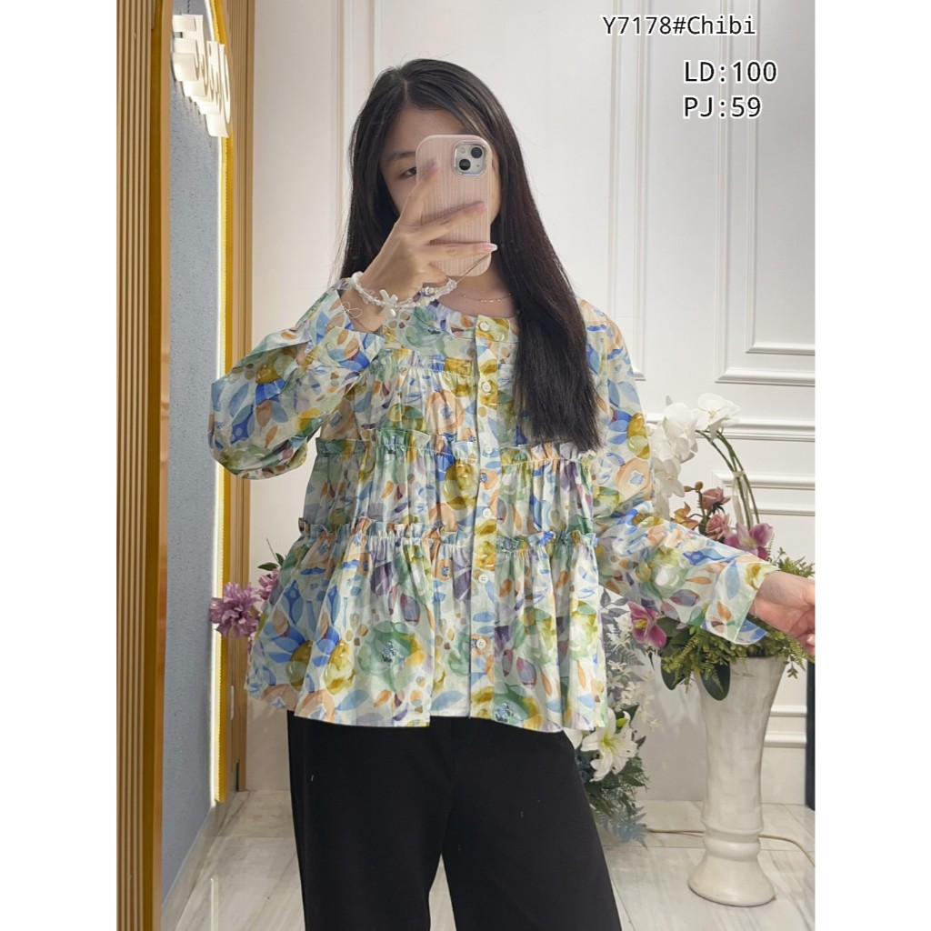 Floral Dream Blouse/Chibi Blossom Blouse/Fairy Garden Top/BUNGA