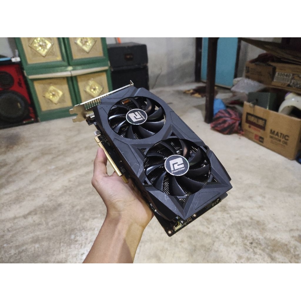 VGA Power Color RX 580 8GB, normal, bekas pemakain pribadi