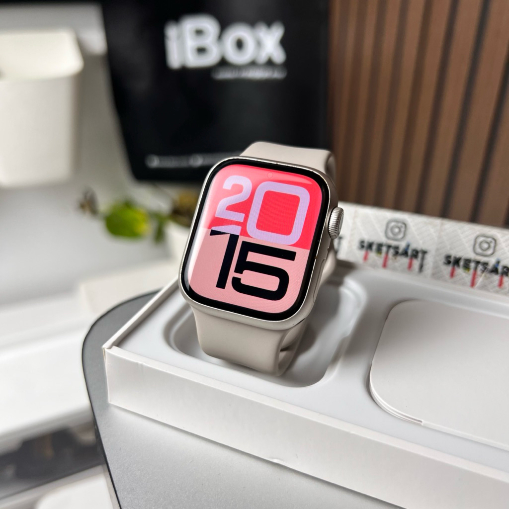 Apple Watch Series 8 41mm Starlight iBox iwatch Battery Health 100%