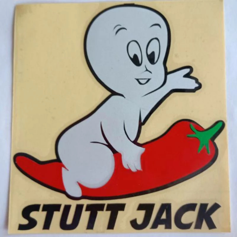 STIKER cutting HANTU CABE ( STUTT JACK / CASPER CABE)  stiker motor,mobil,laptop,thumbler, dll