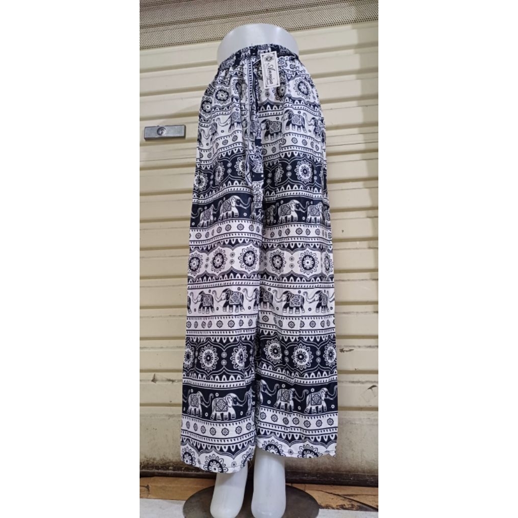 Celana kulot Rayon motif gajah