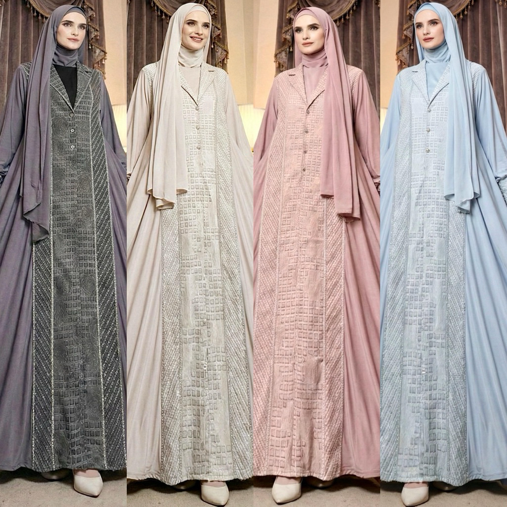 MOTIF HAWA GAMIS DRESS ENOLA SET HIJAB 7662 ORI BY MOTIF HAWA
