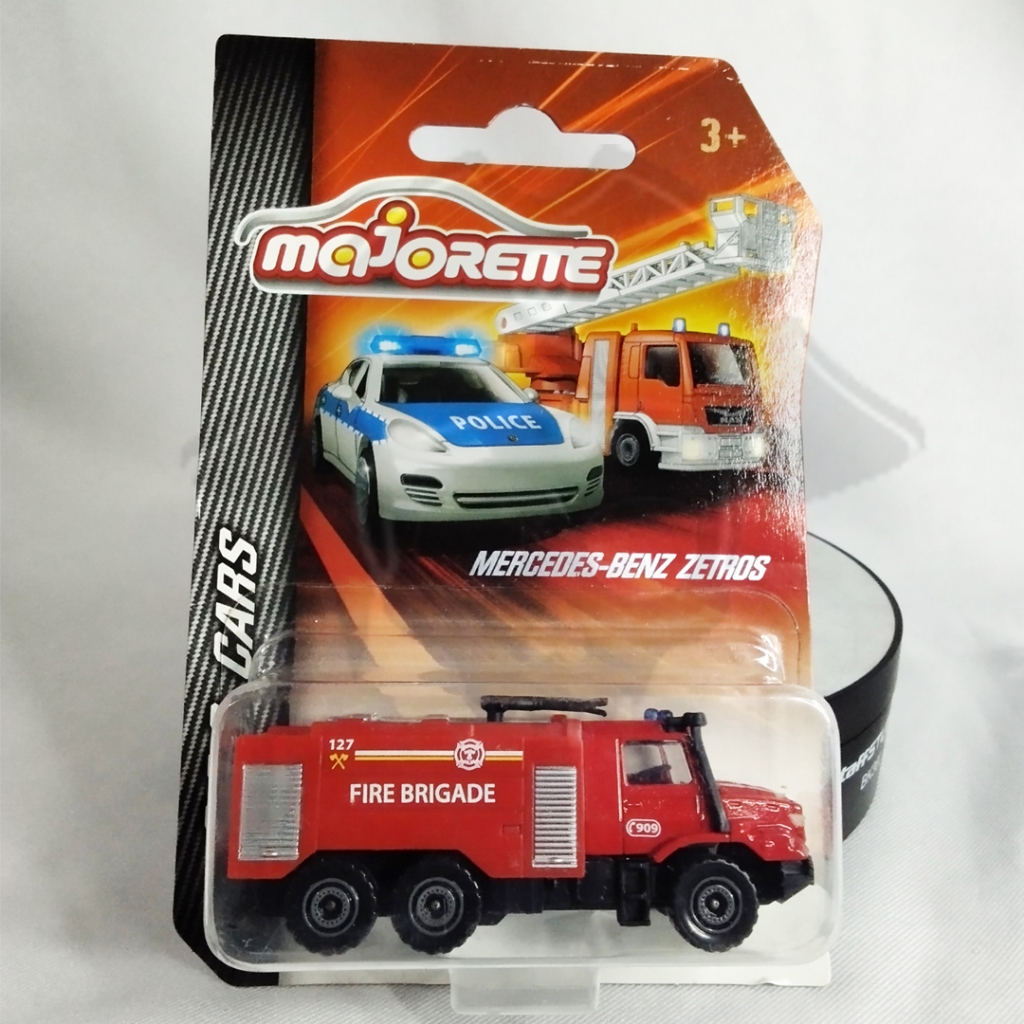 DIECAST MAJORETTE REAL CARS MERCEDES-BENZ ZETROS, DIECAST MERCEDES-BENZ ZETROS FIRE TRUCK