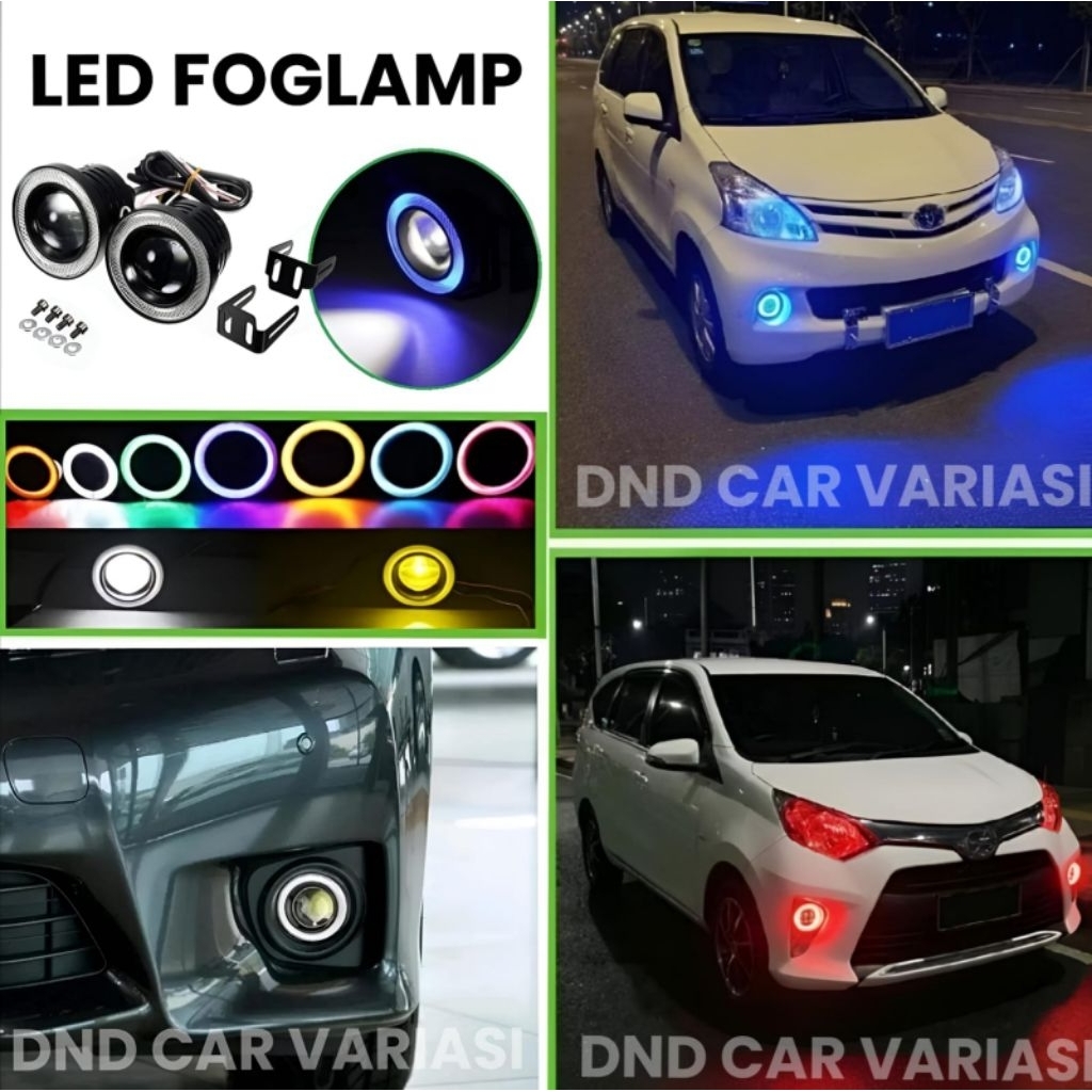 SEPASANG FOGLAMP PROYEKTOR AKSESORIS VARIASI MOBIL AVANZA XENIA AGYA AYLA CALYA SIGRA ERTIGA XL7 VIT