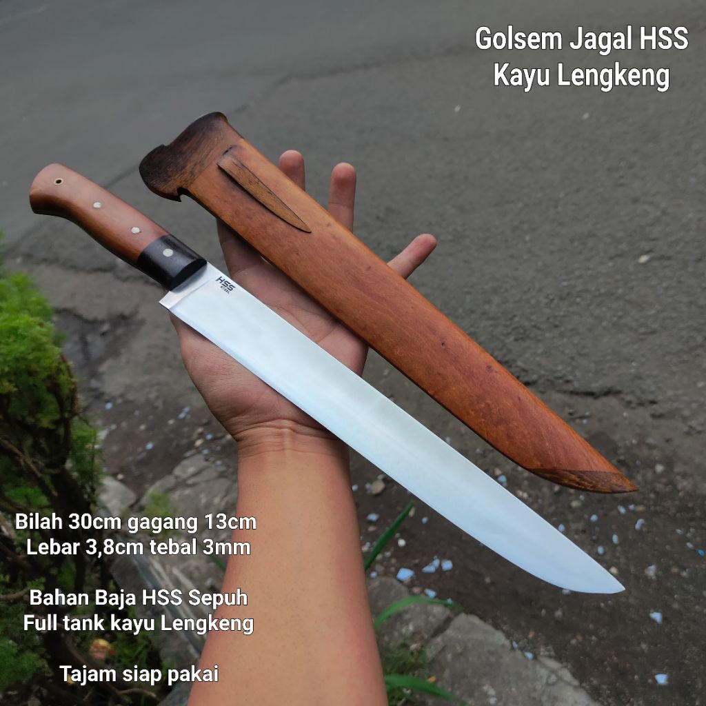 Pisau potong Sapi HSS original sarung kayu