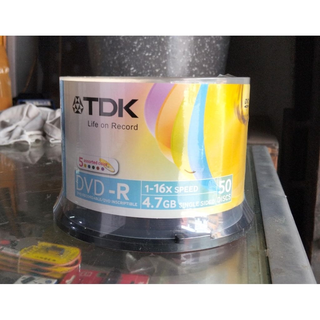 [50 PCS] TDK DVD-R 4.7GB 16X "Life on Record" Blank Disc / Kaset Kosong
