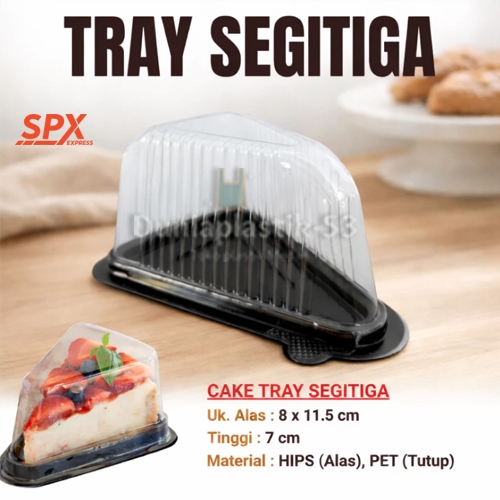( Instant ) 1 Dus CT Segitiga / Cake Tray Segitiga / Mika Cake Segitiga / MIKA TART SLICE SEGITIGA