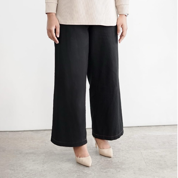 nora pants by ederra - celana high waist wanita